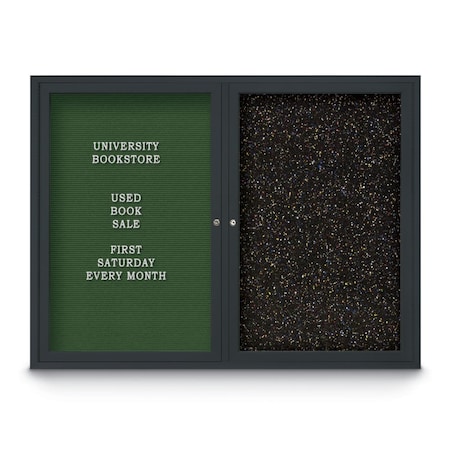 United Visual Products Corkboard, Amethyst/Satin, 42" x 32" UV4035-SATIN-AMETHY